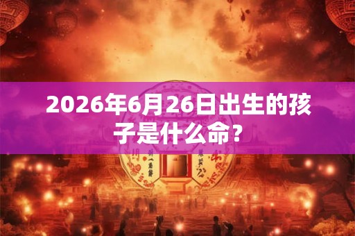 2026年6月26日出生的孩子是什么命? 2026年6月26日出生的孩子是什么命?