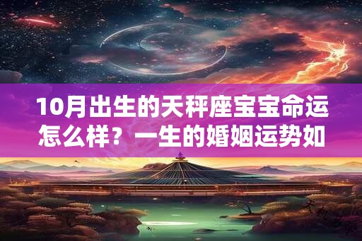 10月出生的天秤座宝宝命运怎么样？一生的婚姻运势如何？