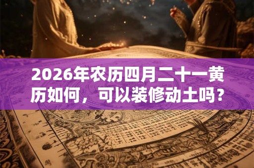 2026年农历四月二十一黄历如何，可以装修动土吗？