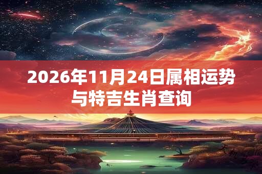 2026年11月24日属相运势与特吉生肖查询