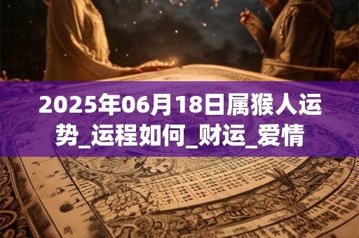 2025年06月18日属猴人运势_运程如何_财运_爱情 2025年06月18日属猴人运势_运程如何_财运_爱情