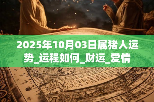 2025年10月03日属猪人运势_运程如何_财运_爱情 2025年10月03日属猪人运势_运程如何_财运_爱情