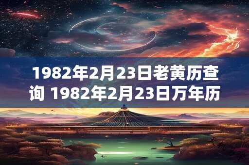 1982年2月23日老黄历查询 1982年2月23日万年历黄道吉日 1982年2月23日老黄历查询 1982年2月23日万年历黄道吉日