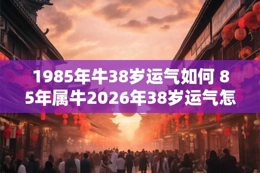 1985年牛38岁运气如何 85年属牛2026年38岁运气怎么样 1985年牛38岁运气如何 85年属牛2026年38岁运气怎么样
