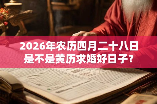 2026年农历四月二十八日是不是黄历求婚好日子? 2026年农历四月二十八日是不是黄历求婚好日子?