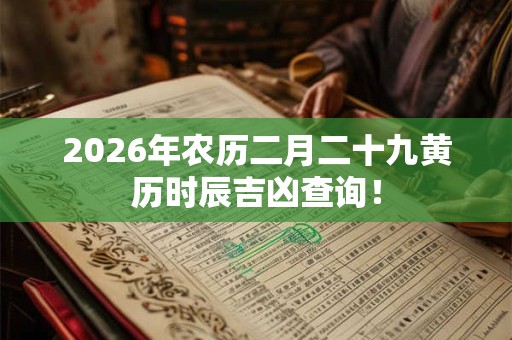 2026年农历二月二十九黄历时辰吉凶查询! 2026年农历二月二十九黄历时辰吉凶查询!