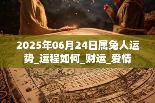 2025年06月24日属兔人运势_运程如何_财运_爱情 2025年06月24日属兔人运势_运程如何_财运_爱情