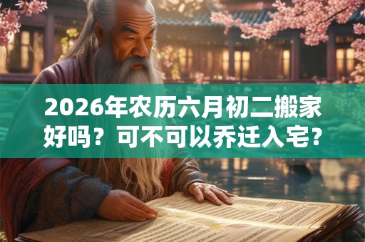 2026年农历六月初二搬家好吗？可不可以乔迁入宅？