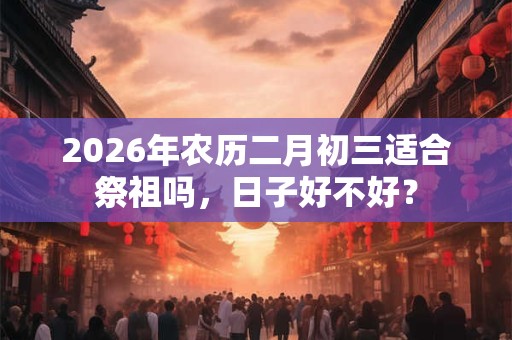 2026年农历二月初三适合祭祖吗,日子好不好? 2026年农历二月初三适合祭祖吗,日子好不好?