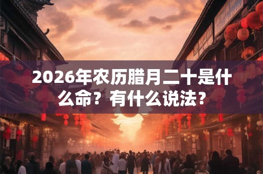 2026年农历腊月二十是什么命?有什么说法? 2026年农历腊月二十是什么命?有什么说法?