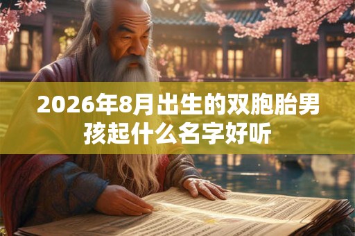 2026年8月出生的双胞胎男孩起什么名字好听 2026年8月出生的双胞胎男孩起什么名字好听