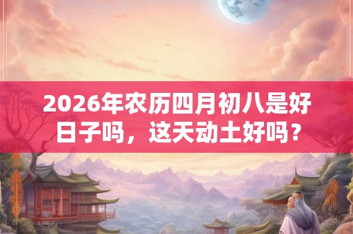 2026年农历四月初八是好日子吗,这天动土好吗? 2026年农历四月初八是好日子吗,这天动土好吗?