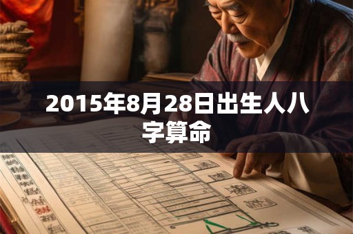 2015年8月28日出生人八字算命