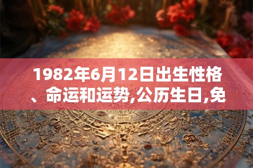 1982年6月12日出生性格、命运和运势,公历生日,免费算命