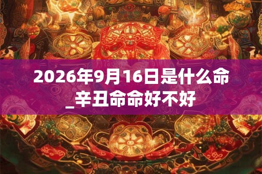 2026年9月16日是什么命_辛丑命命好不好