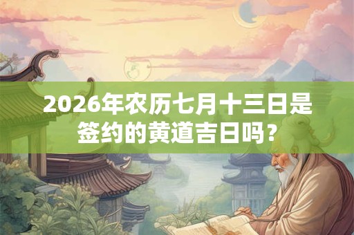 2026年农历七月十三日是签约的黄道吉日吗? 2026年农历七月十三日是签约的黄道吉日吗?