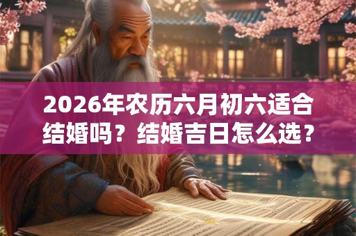 2026年农历六月初六适合结婚吗？结婚吉日怎么选？