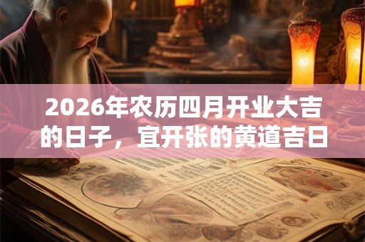 2026年农历四月开业大吉的日子,宜开张的黄道吉日 2026年农历四月开业大吉的日子,宜开张的黄道吉日