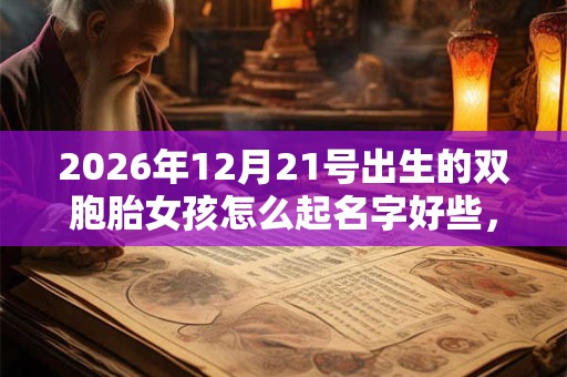 2026年12月21号出生的双胞胎女孩怎么起名字好些,五行属什么? 2026年12月21号出生的双胞胎女孩怎么起名字好些,五行属什么?
