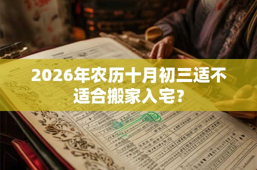 2026年农历十月初三适不适合搬家入宅？