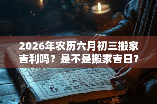 2026年农历六月初三搬家吉利吗?是不是搬家吉日? 2026年农历六月初三搬家吉利吗?是不是搬家吉日?