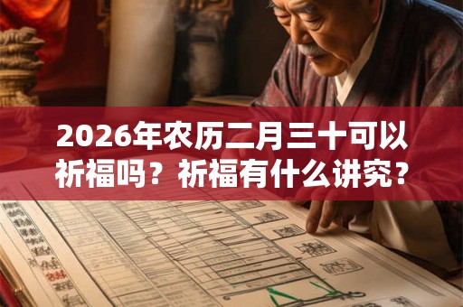 2026年农历二月三十可以祈福吗?祈福有什么讲究? 2026年农历二月三十可以祈福吗?祈福有什么讲究?