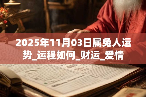 2025年11月03日属兔人运势_运程如何_财运_爱情 2025年11月03日属兔人运势_运程如何_财运_爱情
