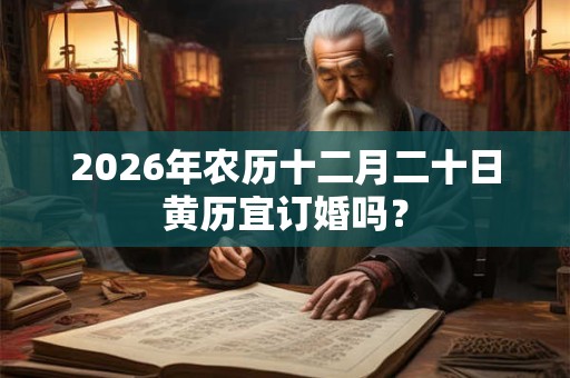 2026年农历十二月二十日黄历宜订婚吗？