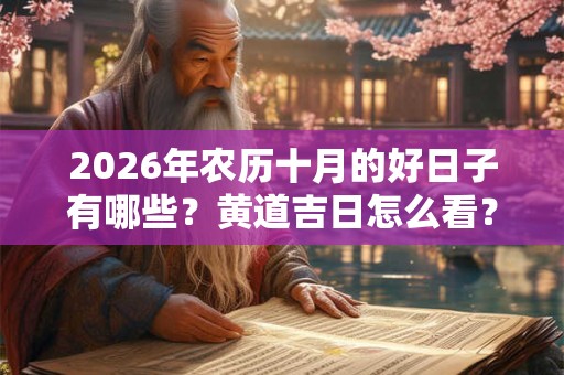 2026年农历十月的好日子有哪些?黄道吉日怎么看? 2026年农历十月的好日子有哪些?黄道吉日怎么看?