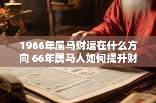 1966年属马财运在什么方向 66年属马人如何提升财运 1966年属马财运在什么方向 66年属马人如何提升财运