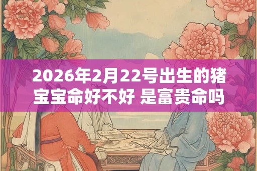 2026年2月22号出生的猪宝宝命好不好 是富贵命吗