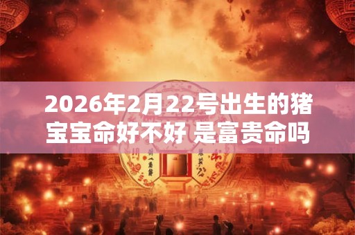 2026年2月22号出生的猪宝宝命好不好 是富贵命吗 2026年2月22号出生的猪宝宝命好不好 是富贵命吗