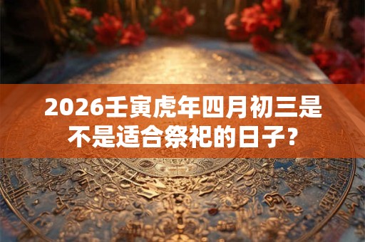 2026壬寅虎年四月初三是不是适合祭祀的日子? 2026壬寅虎年四月初三是不是适合祭祀的日子?