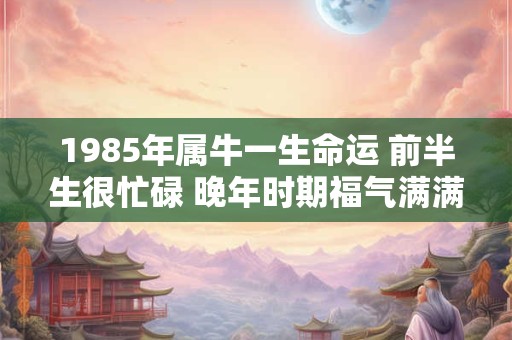 1985年属牛一生命运 前半生很忙碌 晚年时期福气满满
