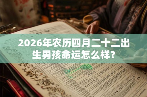 2026年农历四月二十二出生男孩命运怎么样? 2026年农历四月二十二出生男孩命运怎么样?