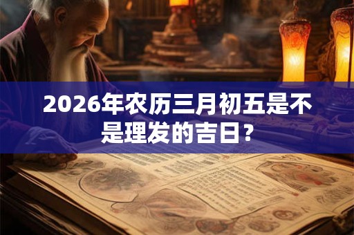 2026年农历三月初五是不是理发的吉日? 2026年农历三月初五是不是理发的吉日?