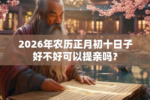 2026年农历正月初十日子好不好可以提亲吗？