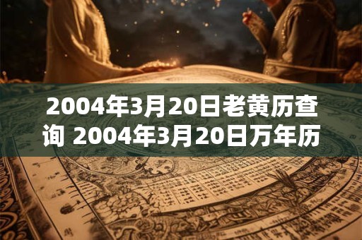 2004年3月20日老黄历查询 2004年3月20日万年历黄道吉日