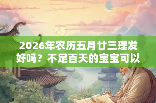 2026年农历五月廿三理发好吗？不足百天的宝宝可以理发吗？