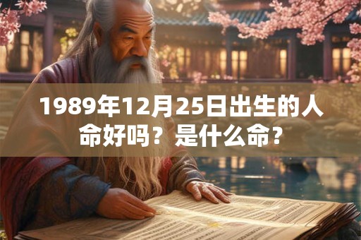 1989年12月25日出生的人命好吗?是什么命? 1989年12月25日出生的人命好吗?是什么命?