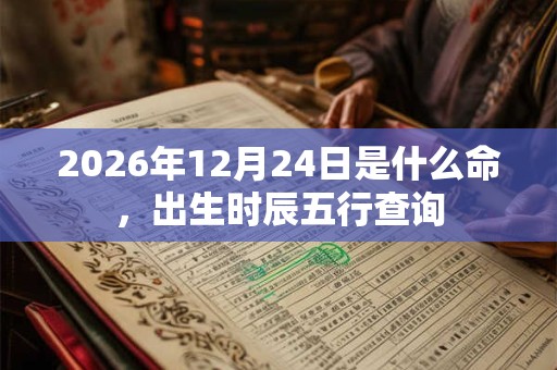 2026年12月24日是什么命,出生时辰五行查询 2026年12月24日是什么命,出生时辰五行查询