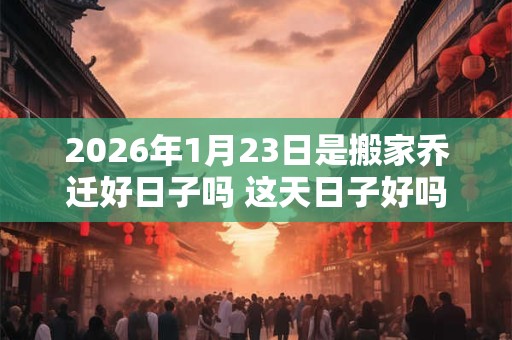 2026年1月23日是搬家乔迁好日子吗 这天日子好吗