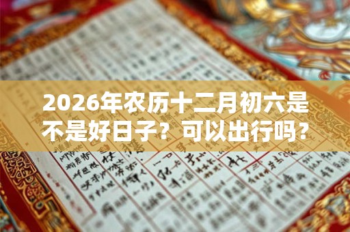 2026年农历十二月初六是不是好日子?可以出行吗? 2026年农历十二月初六是不是好日子?可以出行吗?