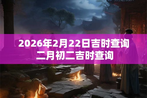 2026年2月22日吉时查询 二月初二吉时查询