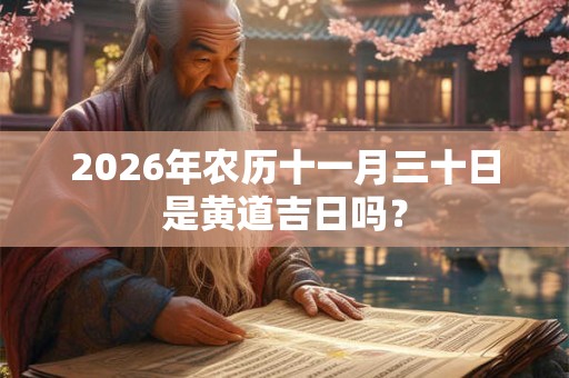 2026年农历十一月三十日是黄道吉日吗? 2026年农历十一月三十日是黄道吉日吗?