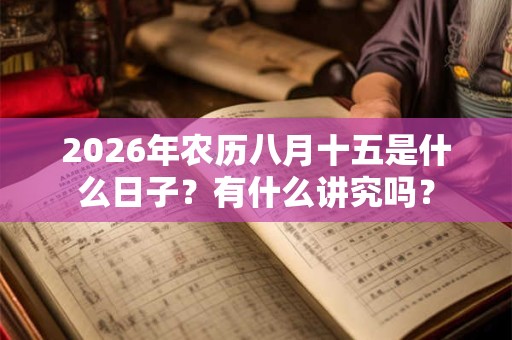 2026年农历八月十五是什么日子?有什么讲究吗? 2026年农历八月十五是什么日子?有什么讲究吗?