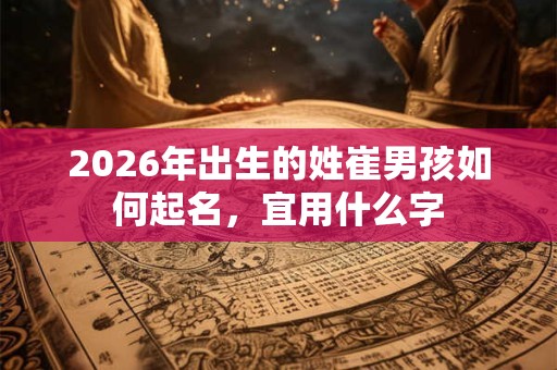 2026年出生的姓崔男孩如何起名,宜用什么字 2026年出生的姓崔男孩如何起名,宜用什么字