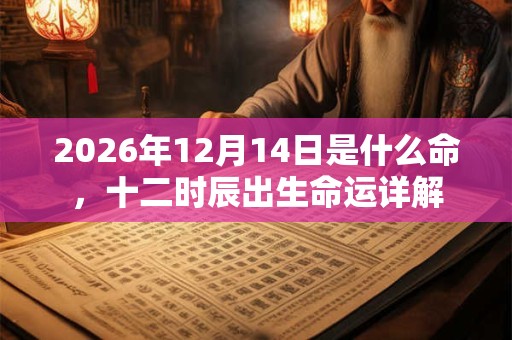 2026年12月14日是什么命，十二时辰出生命运详解