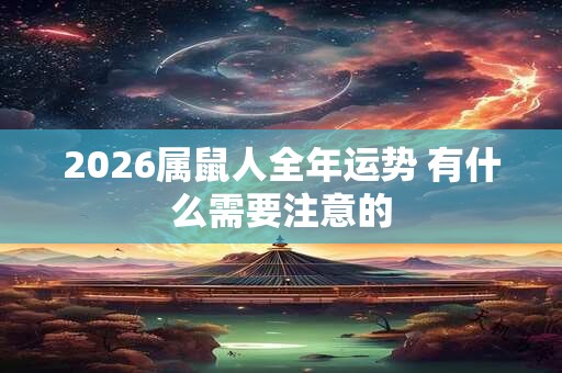 2026属鼠人全年运势 有什么需要注意的 2026属鼠人全年运势 有什么需要注意的