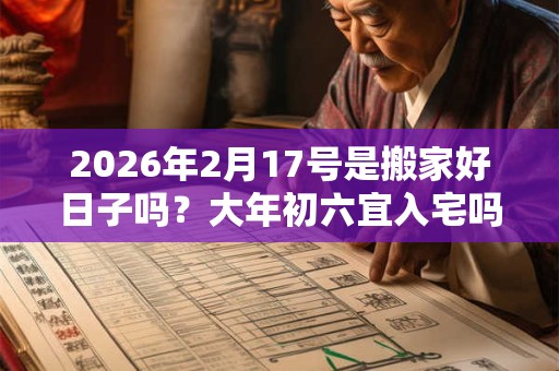 2026年2月17号是搬家好日子吗？大年初六宜入宅吗